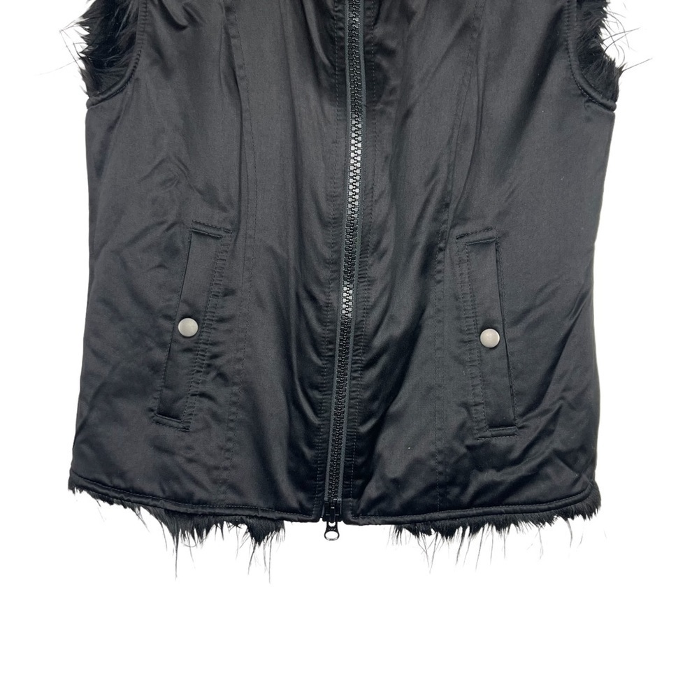 A/X Armani Exchange Black Faux Fur Lined Vest Jacket $158 NWT XS - Picture 4 of 13